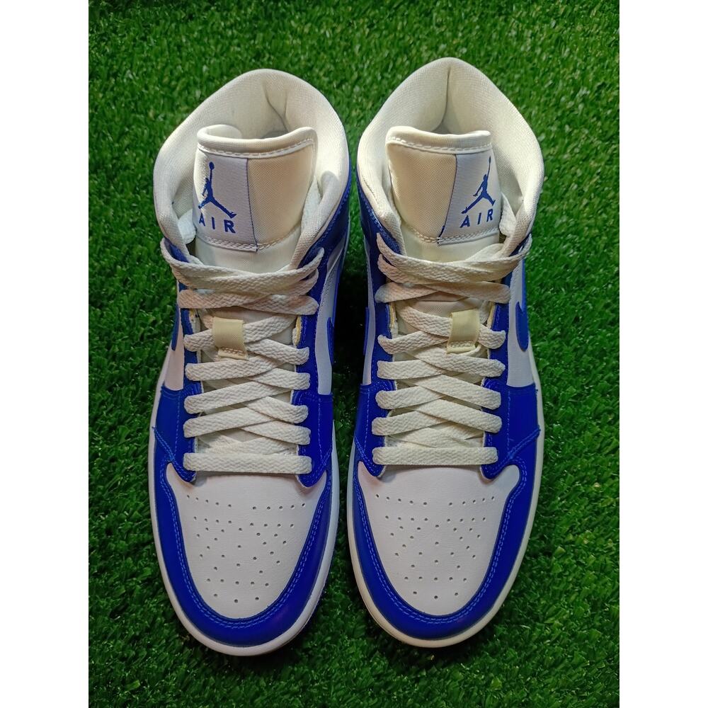 Nike Air Jordan 1 Mid 'Kentucky Blue' Sneakers Size 8.5 - Picture 3 of 6